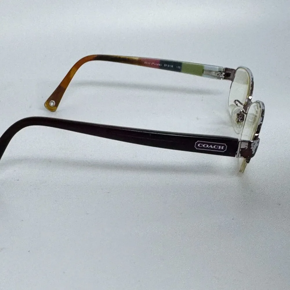Coach HC‎ 5004 Bettie 9032 Purple 51-16-135 Half Rim Eyeglasses Womens H15982